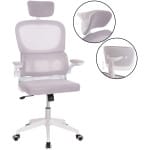 ΚΑΡΕΚΛΑ ΓΡΑΦΕΙΟΥ BASTON HM18236.03 ΓΚΡΙ MESH & ΛΕΥΚΟΣ PP ΣΚΕΛΕΤΟΣ 64x60x127Υεκ.