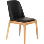 KΑΡΕΚΛΑ ΤΡΑΠΕΖΑΡΙΑΣ FURLAN HM9944.01 RUBBERWOOD-ΜΑΥΡΟ PU 54,5x58x86Υεκ
