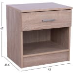ΚΟΜΟΔΙΝΟ ΜΕ 1 ΣΥΡΤΑΡΙ LANEY SONAMA 45x35,5x47Υ εκ. HM2345.01 - Image 2