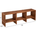 ΚΟΝΣΟΛΑ TV NYA HM9831 ΜΑΣΙΦ ΞΥΛΟ TEAK ΣΕ ΦΥΣΙΚΟ ΧΡΩΜΑ 130x29,5x46Υ εκ. - Image 2