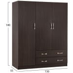 ΝΤΟΥΛΑΠΑ 3ΦΥΛΛΗ CARLY HM384.01 ΜΕ ΔΥΟ ΣΥΡΤΑΡΙΑ ZEBRANO 150X55Χ180Υεκ. - Image 2