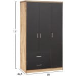ΝΤΟΥΛΑΠΑ 3ΦΥΛΛΗ ME 2 ΣΥΡΤΑΡΙΑ CAESAR HM340.04 SONAMA ΜΕ ΓΚΡΙ 89x42,5Χ181εκ. - Image 2