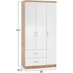 ΝΤΟΥΛΑΠΑ 3ΦΥΛΛΗ ME 2 ΣΥΡΤΑΡΙΑ CAESAR HM340.06 SONAMA - ΛΕΥΚO 89x42,5x181 εκ. - Image 2
