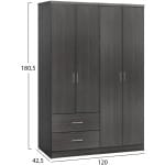 ΝΤΟΥΛΑΠΑ 4ΦΥΛΛΗ BLAKELY ME 2 ΣΥΡΤΑΡΙΑ HM339.01 ZEBRANO 120Χ42,5Χ180,5εκ. - Image 2