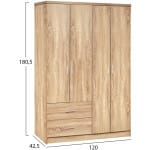 ΝΤΟΥΛΑΠΑ 4ΦΥΛΛΗ ME 2 ΣΥΡΤΑΡΙΑ BLAKELY HM339.02 SONAMA 120Χ42,5Χ180,5εκ. - Image 2
