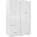 ΝΤΟΥΛΑΠΑ 4ΦΥΛΛΗ ME 2 ΣΥΡΤΑΡΙΑ BLAKELY HM339.05 ΛΕΥΚΗ 120Χ42,5Χ180,5 εκ.