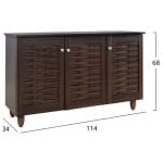 ΠΑΠΟΥΤΣΟΘΗΚΗ-ΝΤΟΥΛΑΠΙ 3 ΠΟΡΤΕΣ IGGY HM2211.01 WENGE 114Χ34Χ68εκ. - Image 2