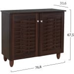 ΠΑΠΟΥΤΣΟΘΗΚΗ-ΝΤΟΥΛΑΠΙ ΞΥΛΙΝΗ CASSIOPE HM2208.01 WENGE 77Χ34Χ67.5Υεκ. - Image 2