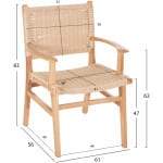 ΠΟΛΥΘΡΟΝΑ ΕΣΩΤ. ΧΩΡΟΥ HM9331.01 IGNACIO RUBBERWOOD-ΣΧΟΙΝΙ 61x56x83Υεκ. - Image 2