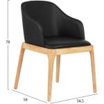 ΠΟΛΥΘΡΟΝΑ ΤΡΑΠΕΖΑΡΙΑΣ FURLAN HM9949.01 RUBBERWOOD ΣΕ ΟΑΚ-ΜΑΥΡΟ PU 54,5x58x78Υεκ. - Image 2