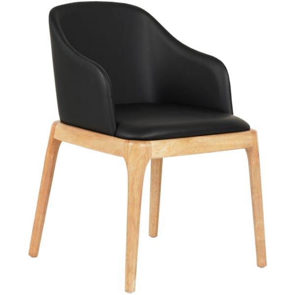ΠΟΛΥΘΡΟΝΑ ΤΡΑΠΕΖΑΡΙΑΣ FURLAN HM9949.01 RUBBERWOOD ΣΕ ΟΑΚ-ΜΑΥΡΟ PU 54,5x58x78Υεκ. - Image 1
