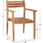 ΠΟΛΥΘΡΟΝΑ ERIETTA ΞΥΛΟ TEAK ΣΤΟΙΒΑΖΟΜΕΝΗ HM9534 ΣΕ ΦΥΣΙΚΟ ΧΡΩΜΑ 60x54x87Y εκ. - Image 2