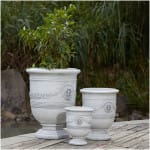 ΣΕΤ 3ΤΜΧ ΓΛΑΣΤΡΕΣ ΜΕ ΑΝΑΓΛΥΦΟ GARDENER HM4729 FIBERCLAY-ΣΕ ΥΠΟΛΕΥΚΟ Φ58x72.5Υεκ - Image 2