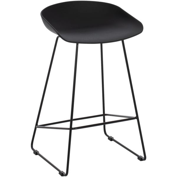 ΣΚΑΜΠΟ ΜΠΑΡ NAILA HM9299.02 ΜΑΥΡΟ ΜΕΣΑΙΟΥ ΥΨΟΥΣ 44x44x74Yεκ. - Image 1