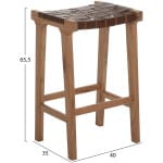 ΣΚΑΜΠΟ ΜΠΑΡ ΜΑΣΙΦ ΞΥΛΟ ΤEAK ΦΥΣΙΚΟ HM9382.01 40X35X65YΕΚ. - Image 2