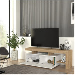 Έπιπλο τηλεόρασης Acnes  χρώμα λευκό - sapphire oak 160x40x53εκ. - Image 2