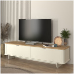 Έπιπλο τηλεόρασης Bohema  χρώμα ivory - sepet oak 180x47x45,6εκ.
