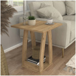 Τραπεζάκι βοηθητικό - Κομοδίνο Deros  χρώμα sepet oak 45x45x56εκ.