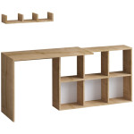 Γραφείο εργασίας Blake  χρώμα φυσικό οξιάς 145x45x74εκ. - Image 3
