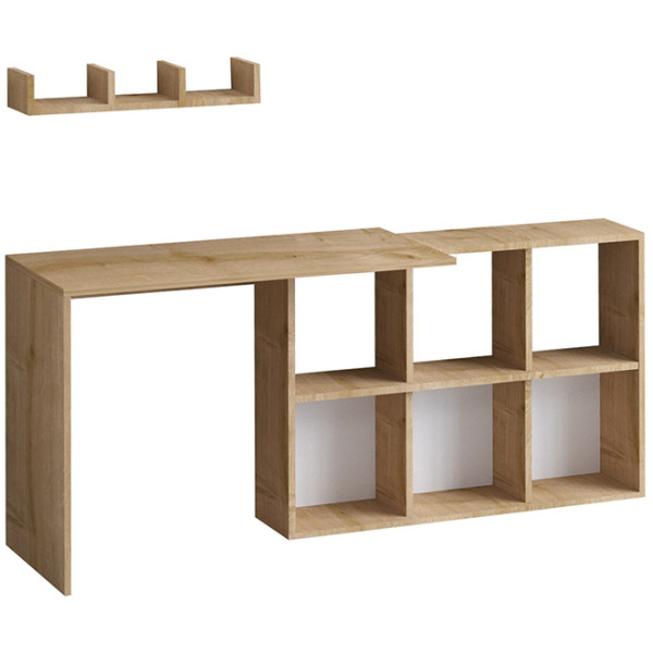 Γραφείο εργασίας Blake  χρώμα φυσικό οξιάς 145x45x74εκ. - Image 3