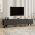 Έπιπλο τηλεόρασης Paris  χρώμα ανθρακί 160x25x35εκ.