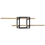 Ραφιέρα τοίχου Mone  χρώμα sapphire oak - μαύρο 120x18x30εκ. - Image 3
