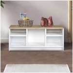 Παπουτσοθήκη London  χρώμα λευκό - sapphire oak 100x35x40εκ. - Image 2