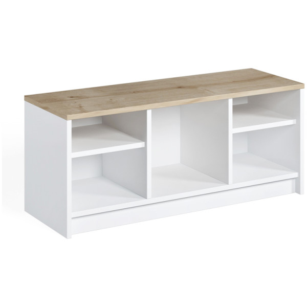 Παπουτσοθήκη London  χρώμα λευκό - sapphire oak 100x35x40εκ. - Image 3
