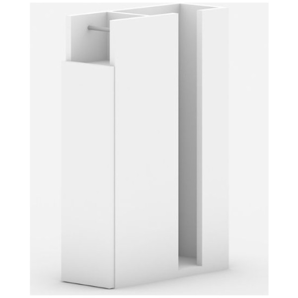 Ντουλάπι μπάνιου Paper  χρώμα λευκό 17x42x66εκ. - Image 3