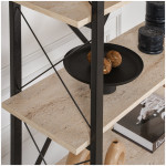 Βιβλιοθήκη Elysian  χρώμα travertine - μαύρο 90x33,5x180εκ. - Image 3