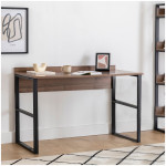 Γραφείο εργασίας Rana  χρώμα καρυδί - μαύρο 120x60x78,8εκ.