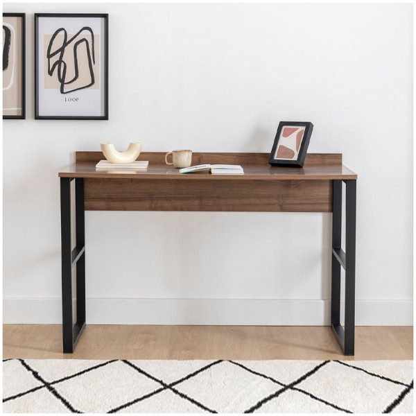 Γραφείο εργασίας Rana  χρώμα καρυδί - μαύρο 120x60x78,8εκ. - Image 2