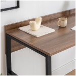 Γραφείο εργασίας Rana  χρώμα καρυδί - μαύρο 120x60x78,8εκ. - Image 3