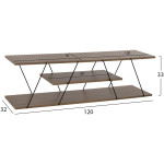 ΕΠΙΠΛΟ ΤΗΛΕΟΡΑΣΗΣ HM8922.13 TARS ΜΕΛΑΜΙΝΗ OLIVE GREY 120x32x33Yεκ. - Image 2
