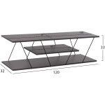 ΕΠΙΠΛΟ ΤΗΛΕΟΡΑΣΗΣ TARS HM8922.20 ΜΕΛΑΜΙΝΗ ΓΚΡΙ 120x32x33Yεκ. - Image 2
