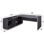 ΓΡΑΦΕΙΟ ΕΠΑΓΓΕΛΜΑΤΙΚΟ ΑΡΙΣΤΕΡΗ ΓΩΝΙΑ ROSEWOOD HM2112L 200X160X76Υ εκ. - Image 2