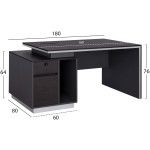 ΓΡΑΦΕΙΟ ΕΠΑΓΓΕΛΜΑΤΙΚΟ ΜΕ ΑΡΙΣΤΕΡΟ ΝΤΟΥΛΑΠΙ ROSEWOOD HM2087L 160X80X76Υ εκ. - Image 2