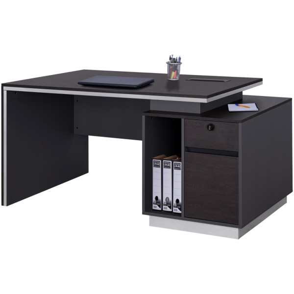 ΓΡΑΦΕΙΟ ΕΠΑΓΓΕΛΜΑΤΙΚΟ ΜΕ ΔΕΞΙΟ ΝΤΟΥΛΑΠΙ ROSEWOOD HM2087R 160X80X76Υ εκ. - Image 1