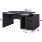 ΓΡΑΦΕΙΟ ΕΠΑΓΓΕΛΜΑΤΙΚΟ ΜΕ ΔΕΞΙΟ ΝΤΟΥΛΑΠΙ ROSEWOOD HM2087R 160X80X76Υ εκ. - Image 2