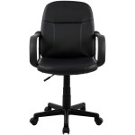 ΚΑΡΕΚΛΑ ΓΡΑΦΕΙΟΥ GRANE HM1005 ΜΕ ΜΠΡΑΤΣΑ ΜΑΥΡO PU 56,5x50x88-100Υ εκ. - Image 2