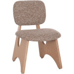 ΚΑΡΕΚΛΑ ΤΡΑΠΕΖΑΡΙΑΣ BELLISI HM18248.01 ΚΑΦΕ ΥΦΑΣΜΑ-PLYWOOD ΧΡΩΜΑ ΔΡΥΟΣ 53x56x78Υεκ.
