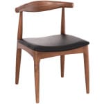 KΑΡΕΚΛΑ ΤΡΑΠΕΖΑΡΙΑΣ ALOR HM9947.03 RUBBERWOOD ΚΑΡΥΔΙ-ΜΑΥΡΟ PU 55x51x75Υεκ