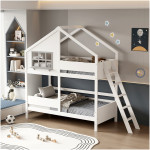 ΠΑΙΔΙΚH ΚΟΥΚΕΤΑ ΣΠΙΤΑΚΙ τ.MONTESSORI COMBO HM707.03 τ.MONTESSORI ΞΥΛΟ ΠΕΥΚΟΥ ΛΕΥΚΟ-90x190εκ - Image 2