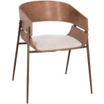 ΠΟΛΥΘΡΟΝΑ KRILL HM18254.01 PLYWOOD ΣΕ WHITEWASH--ΜΕΤΑΛΛΟ ΣΕ ΧΑΛΚΙΝΟ 55,5x55x72Υεκ.