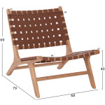 ΠΟΛΥΘΡΟΝΑ HM9326.01 FELIPE ΞΥΛΟ ΤΟΟΝ ΜΕ ΠΛΕΞΗ PU 67x70x75Y εκ. - Image 2