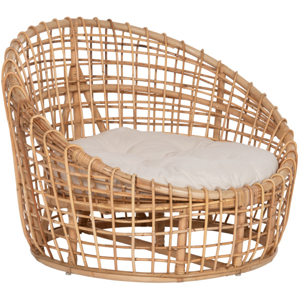 ΠΟΛΥΘΡΟΝΑ ENTO HM9814 RATTAN ΣΕ ΦΥΣΙΚΟ-ΜΠΕΖ ΜΑΞΙΛΑΡΙ 85x75x67Yεκ. - Image 1