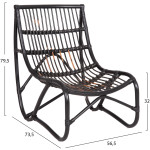ΠΟΛΥΘΡΟΝΑ GRINN HM9815.02 ΡΑΒΔΟΙ RATTAN ΣΕ ΜΑΥΡΟ--Β' ΔΙΑΛΟΓΗΣ 56,5x73,5x79,5Υεκ. - Image 2