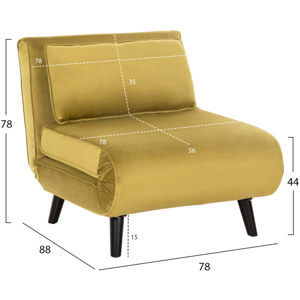 ΠΟΛΥΘΡΟΝΑ ΚΡΕΒΑΤΙ BRAXTON HM8425.23 ΒΕΛΟΥΔΟ ΛΑΔΙ 78x88x78Υεκ. - Image 2