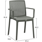 ΠΟΛΥΘΡΟΝΑ ΠΟΛΥΠΡΟΠΥΛΕΝΙΟΥ IDA HM6127.04 DARK OLIVE 41,3x54,2x81,8Υεκ. - Image 2