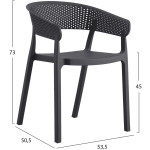 ΠΟΛΥΘΡΟΝΑ ΠΟΛΥΠΡΟΠΥΛΕΝΙΟΥ PERFOE HM5941.10 ΓΚΡΙ 53,5x50,5x73Υεκ. - Image 2